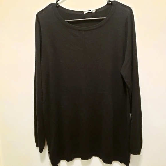 CYRUS Black Soft Sweater L Side Zippers Front Seam NWT - Picture 11 of 11